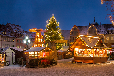 Weihnachtsmarkt Weimar im Dezember 2014 Marktplatz